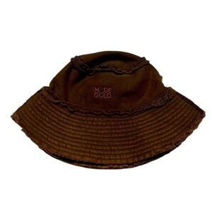 Made Gold Brown Raw Hem Bucket Hat